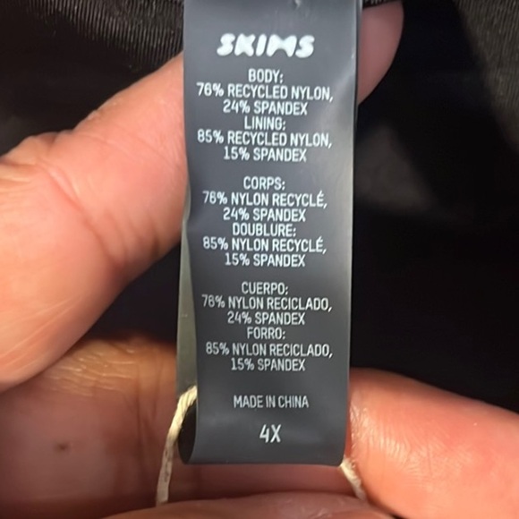 NWT SKIMS Black Swim Tank Dress size 4x - Picture 5 of 11